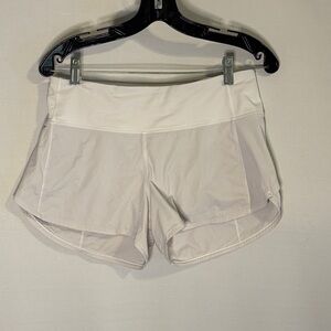 Lululemon White Running Shorts Size 6 Tall